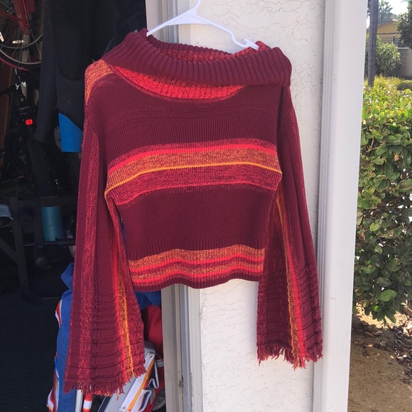 Free People Close To Me Pullover (Berry Red) - Picture 2 of 4